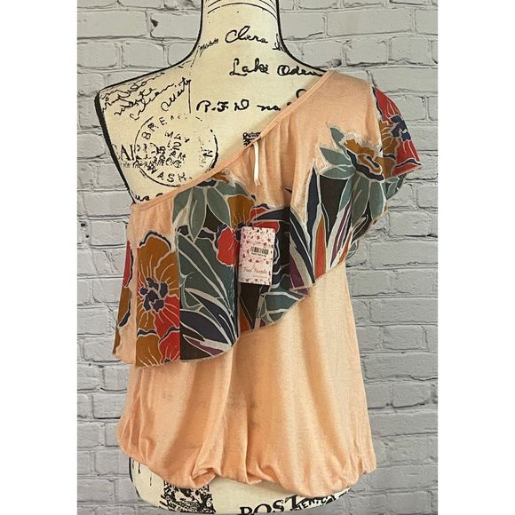 NEW Free People Women’s Annka Peach Bubble Top (Size S) - Picture 6 of 11